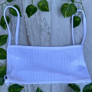 PrettyLittleThing Backless Cropped Festival Tank Top PLT ribbed Cami Strapped